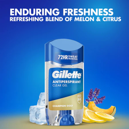 Gillette Antiperspirant Clear Gel Champion Gold 70ml