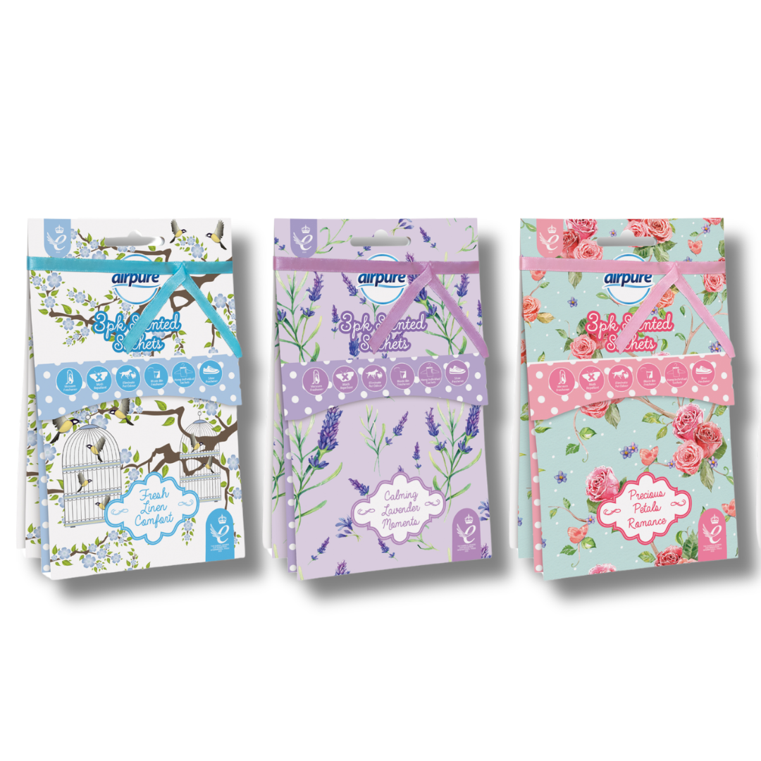 Airpure Scented Sachets 3pk Div.Typer