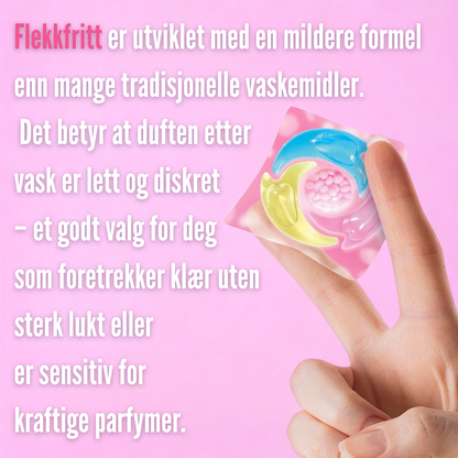 Pod klar til bruk i vaskemaskin