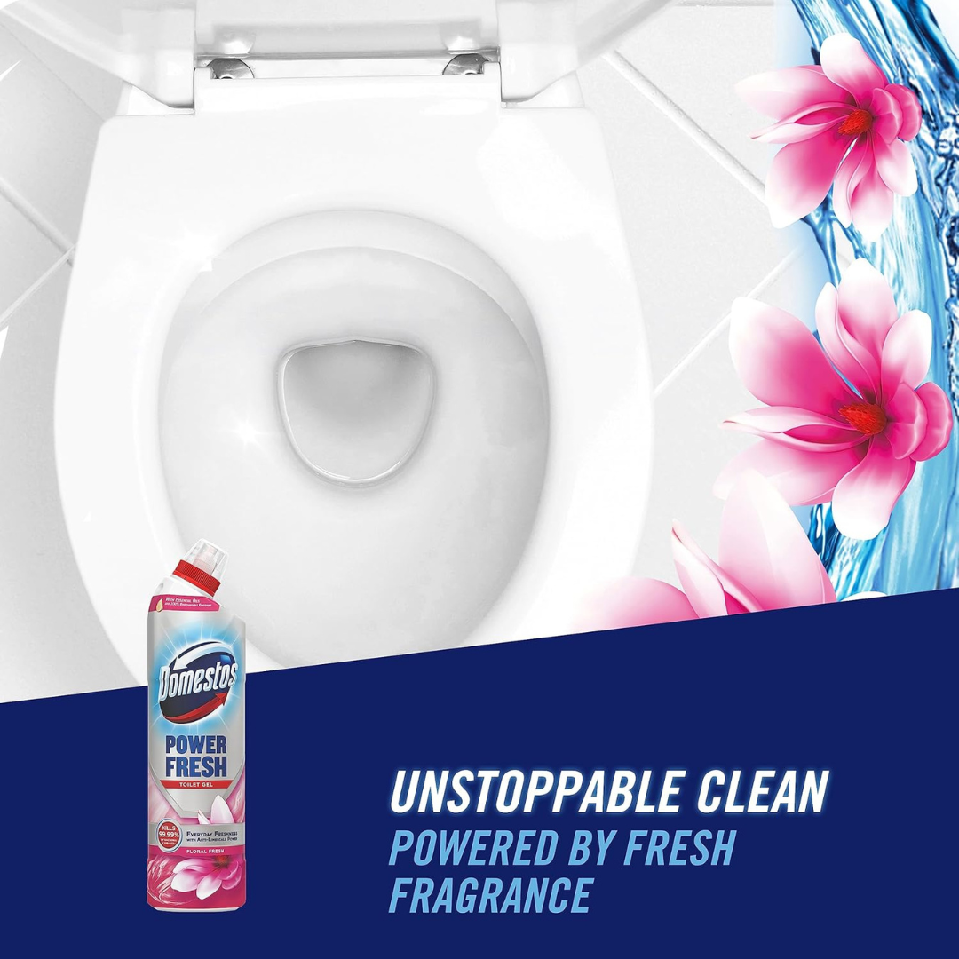Domestos Power Fresh Toilet Gel Floral Fresh 750ml