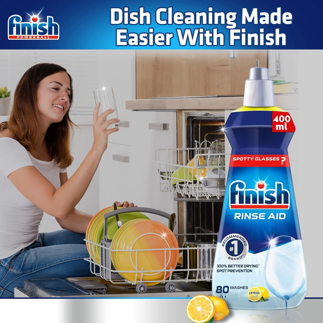 Finish Rinse & Shine Aid Lemon Sparkle 400ml