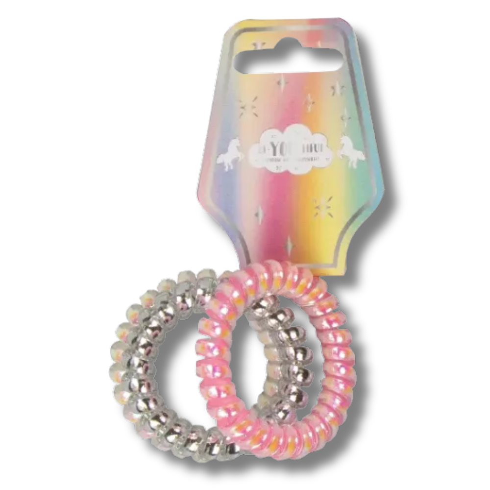 BE-YOU-TIFUL Rainbow Spiralhårstrikker til Barn 3pk Div.Typer