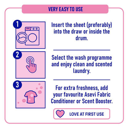 Asevi Bands Colour Protect Laundry Detergent Sheets 30pk