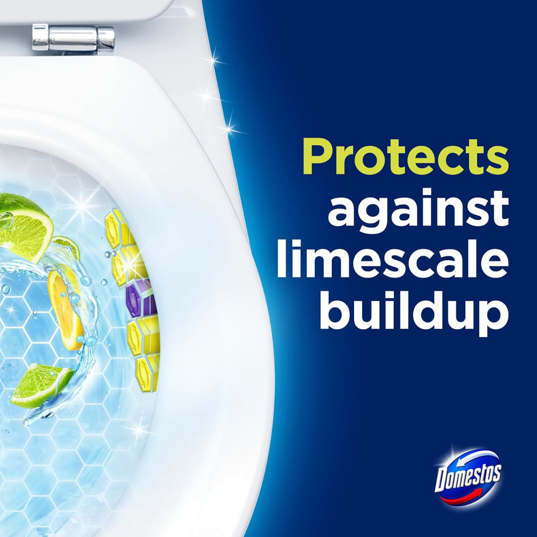 Domestos Power 5 Toilet Block Lime 3pk