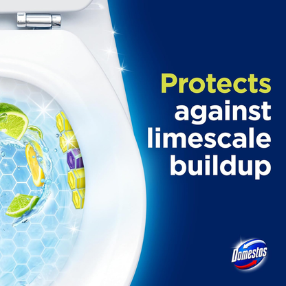 Domestos Power 5 Toilet Block Lime 3pk