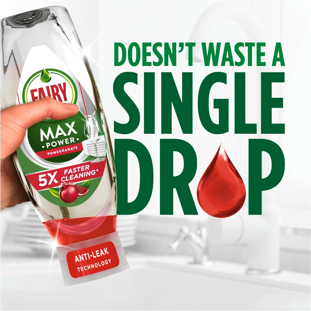 Fairy Max Power Dishwashing Liquid Pomegranate 730ml