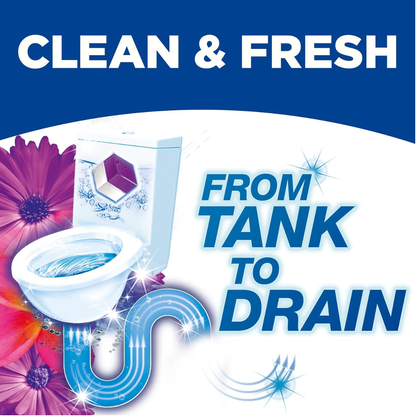 Bloo 3in1 Toilet Cistern Blocks Flower 2x50g