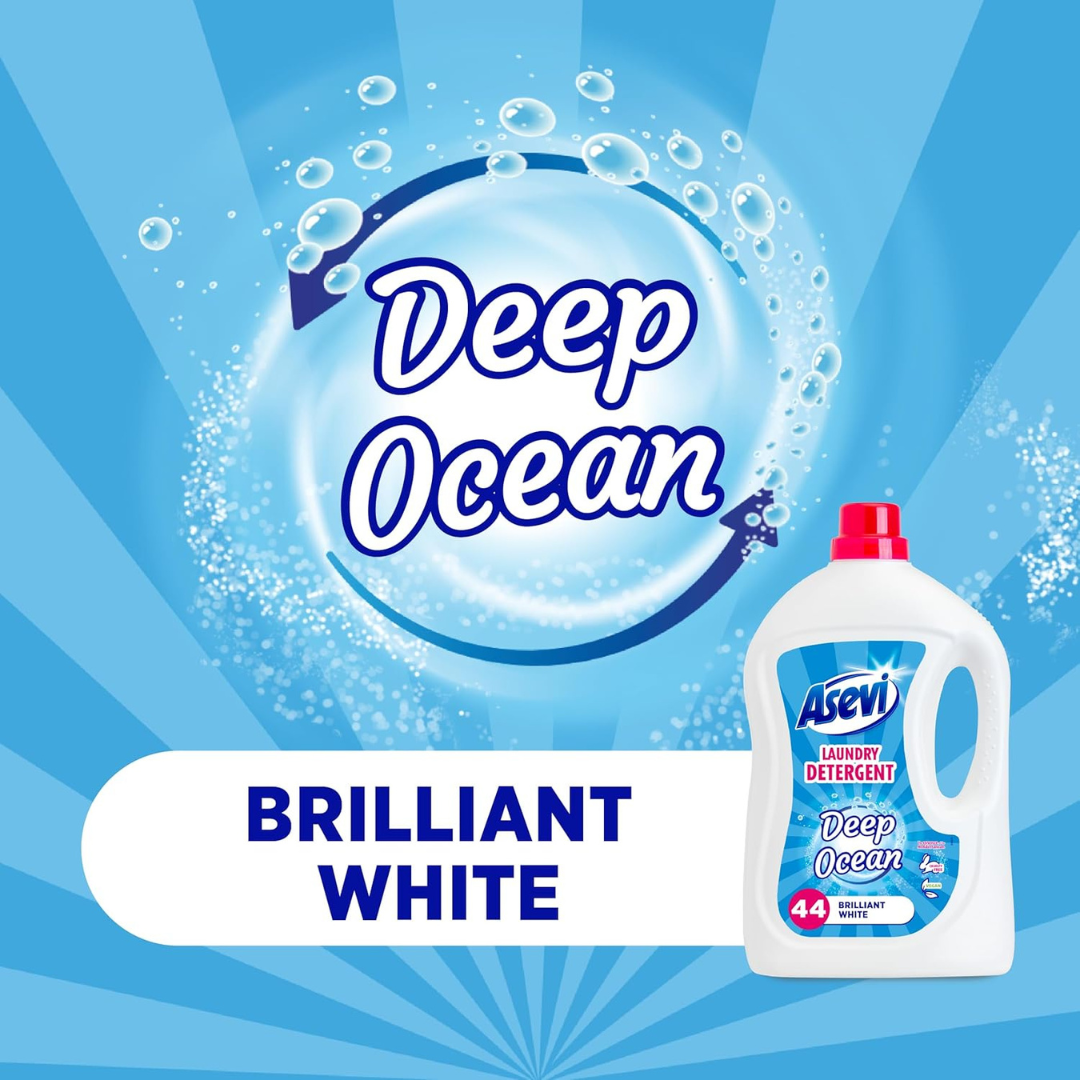 Asevi Brilliant White Laundry Detergent Deep Ocean 44w 2376ml