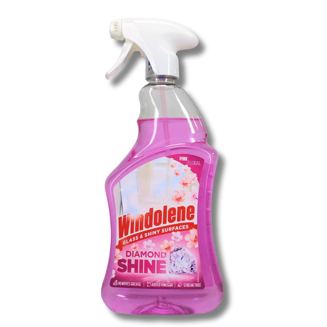 Windolene Diamond Shine Glass Cleaner Spray Pink Floral 750ml