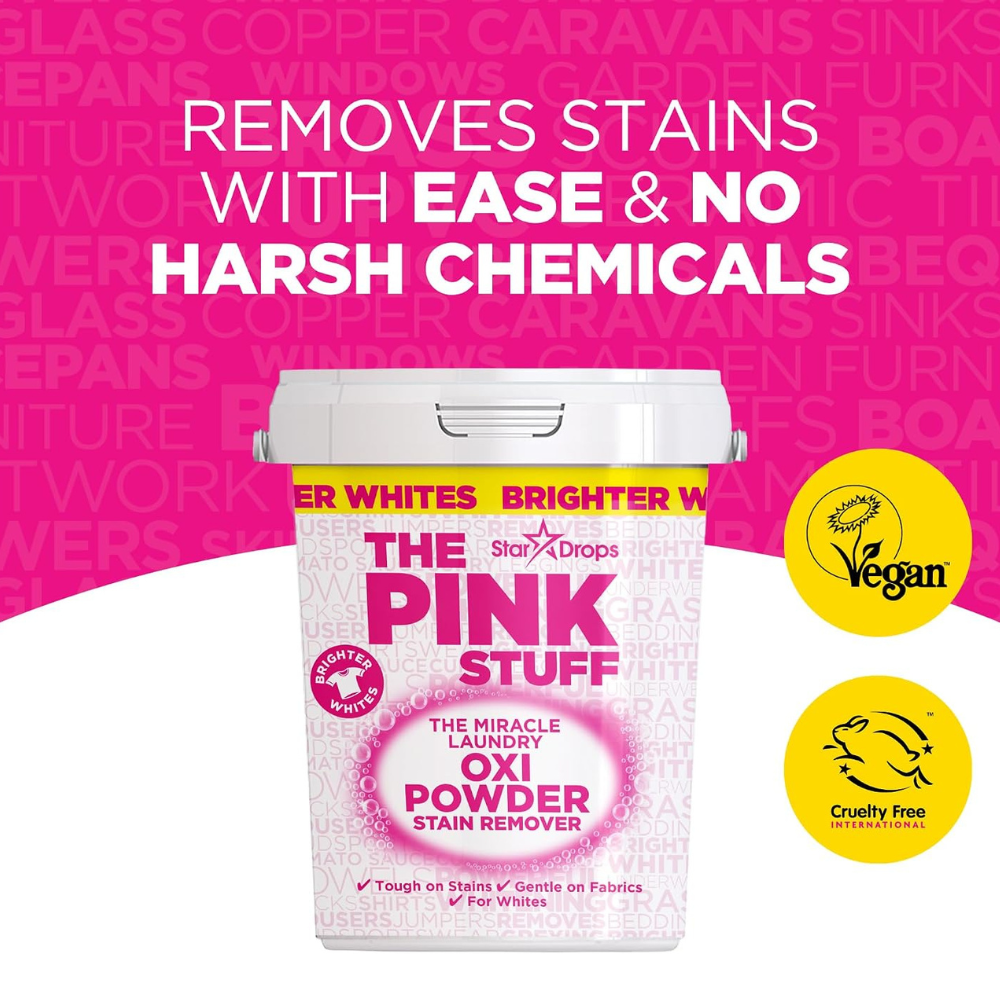 The Pink Stuff Oxy Laundry Powder Whites 1kg