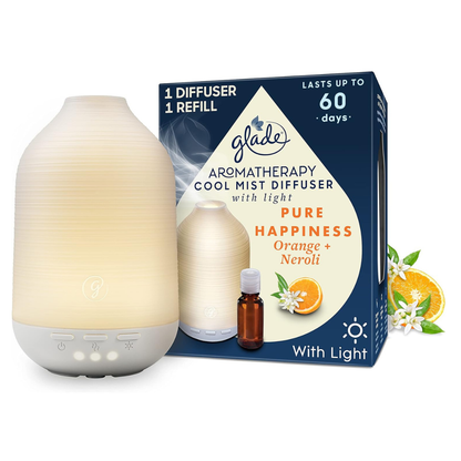 Glade Aromatherapy Cool Mist Diffuser w/Light Pure Happiness