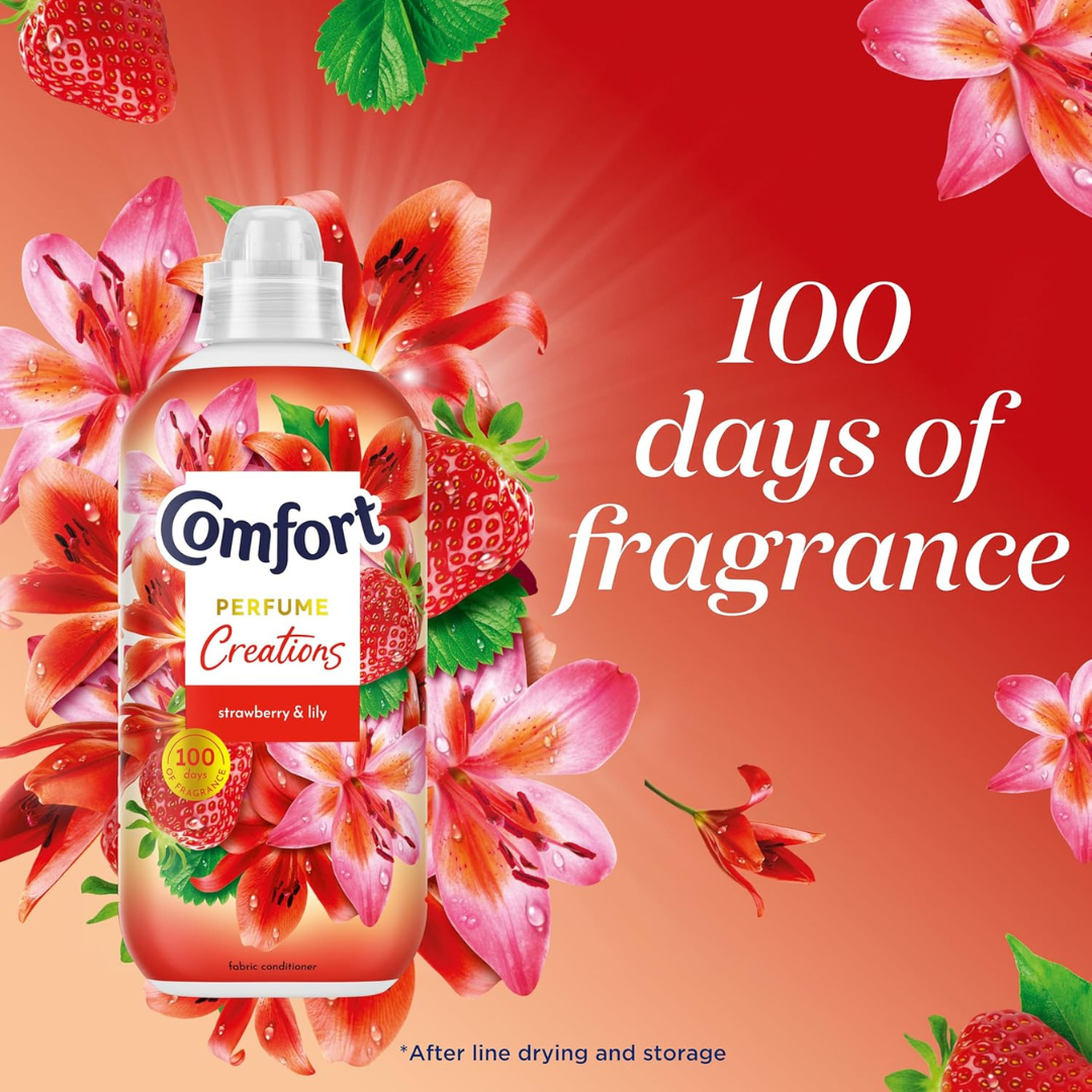 Comfort Strawberry & Lily Fabric Conditioner 61w 1.1L