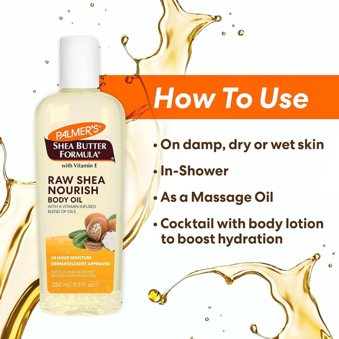 Palmer’s Shea Butter Formula Raw Shea Nourish Body Oil Vanilla 250ml