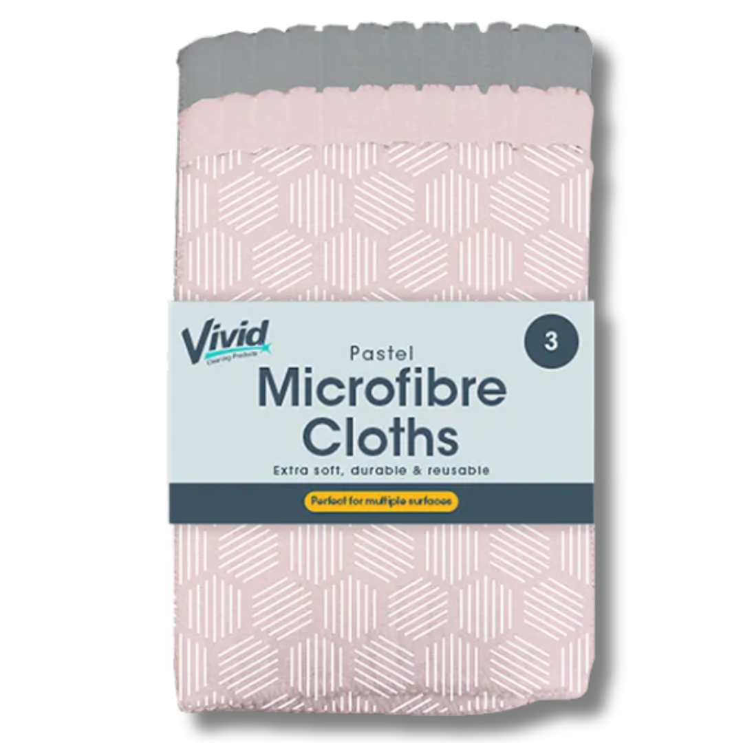 Vivid Pastel Mikrofiberkluter 30x30cm 3pk