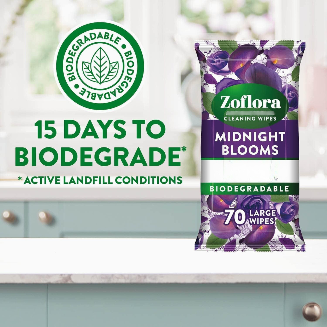 Zoflora Multi Surface Cleaning Wipes Midnight Blooms 70pk