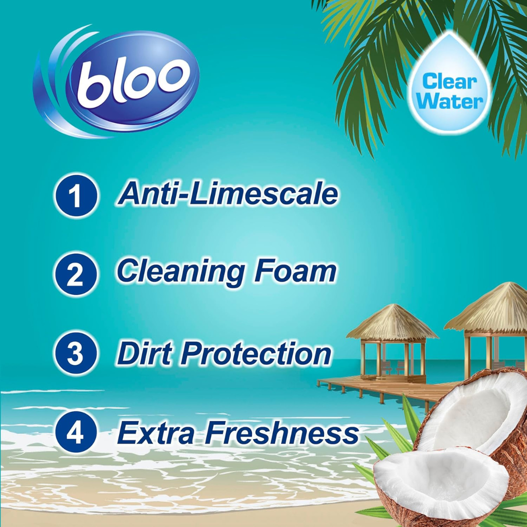 Bloo Colour Active+ Toilet Rim Block Cuban Coconut 50g