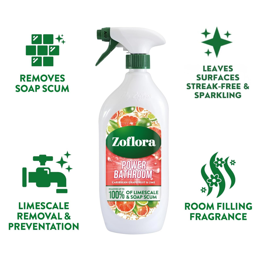 Zoflora Power Bathroom Spray Caribbean Grapefruit & Lime 800ml