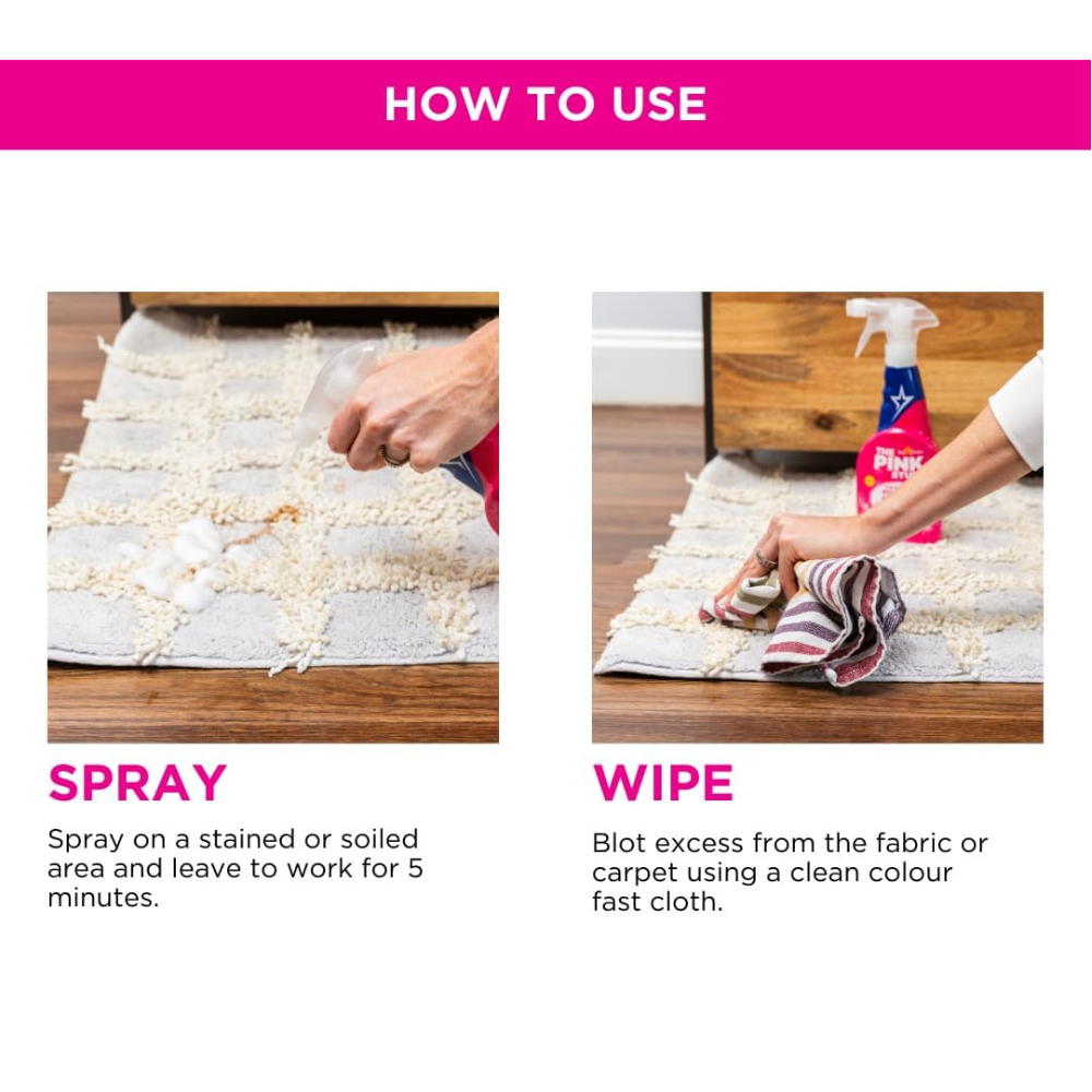 The Pink Stuff Foaming Carpet & Upholstery Stain Remover 500ml
