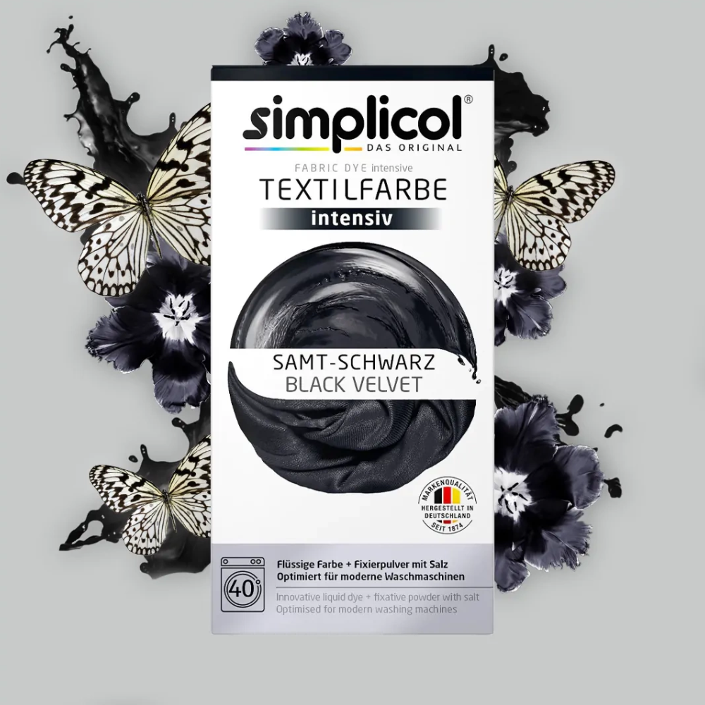 Simplicol Intensiv Tekstilfarge Black Velvet 150ml + 400g