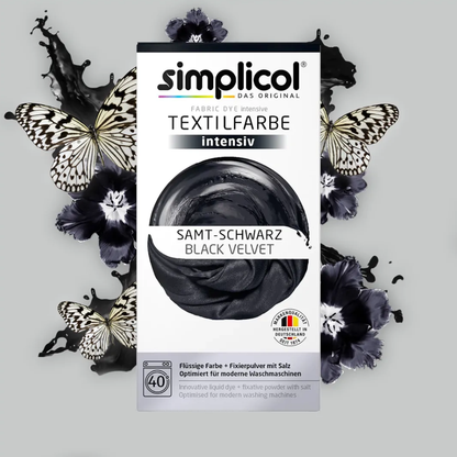 Simplicol Intensiv Tekstilfarge Black Velvet 150ml + 400g