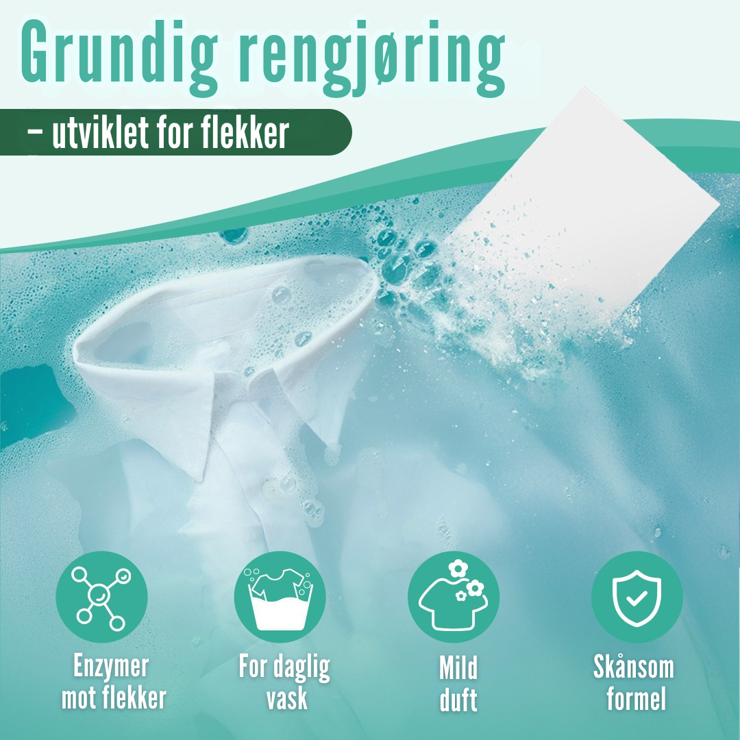 Flekkfritt Tøyvaskeark Pure Linen 50 ark <100 vask