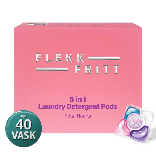 Flekkfritt 5 i 1 Vaskemiddel Pods Petal Hearts 40 stk