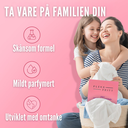 Flekkfritt 5 i 1 Vaskemiddel Pods Petal Hearts 40 stk
