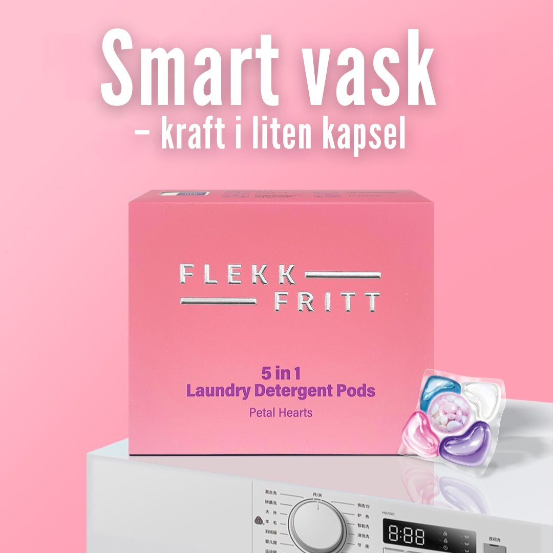 Flekkfritt 5 i 1 Vaskemiddel Pods Petal Hearts 40 stk