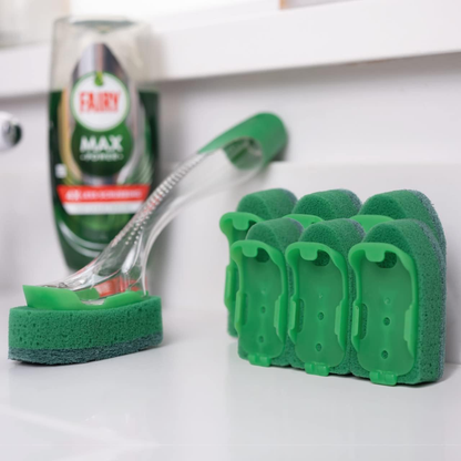 Fairy Max Power Soap Dispensing Dish Brush + 6 Refills