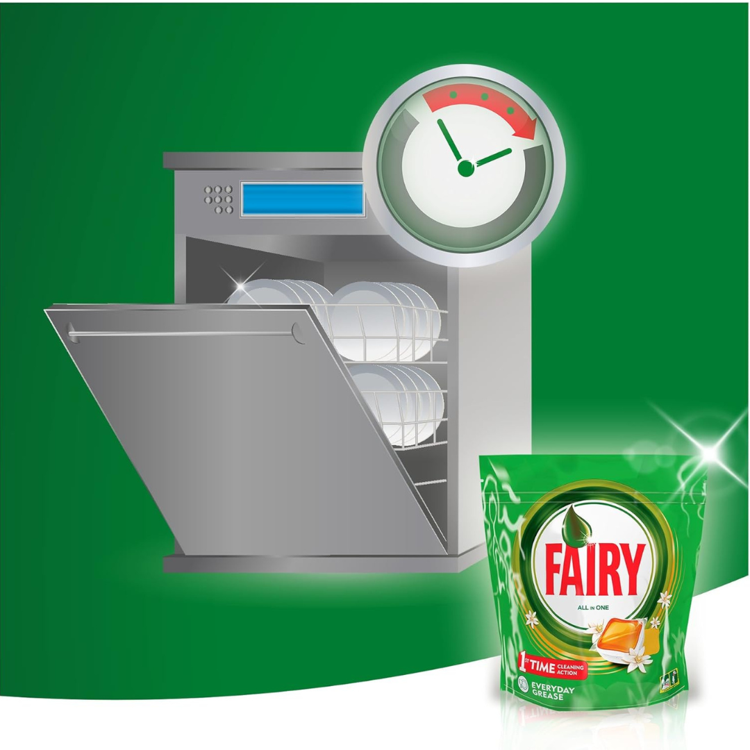 Fairy Original All in One Dishwasher Capsules Orange 60pk