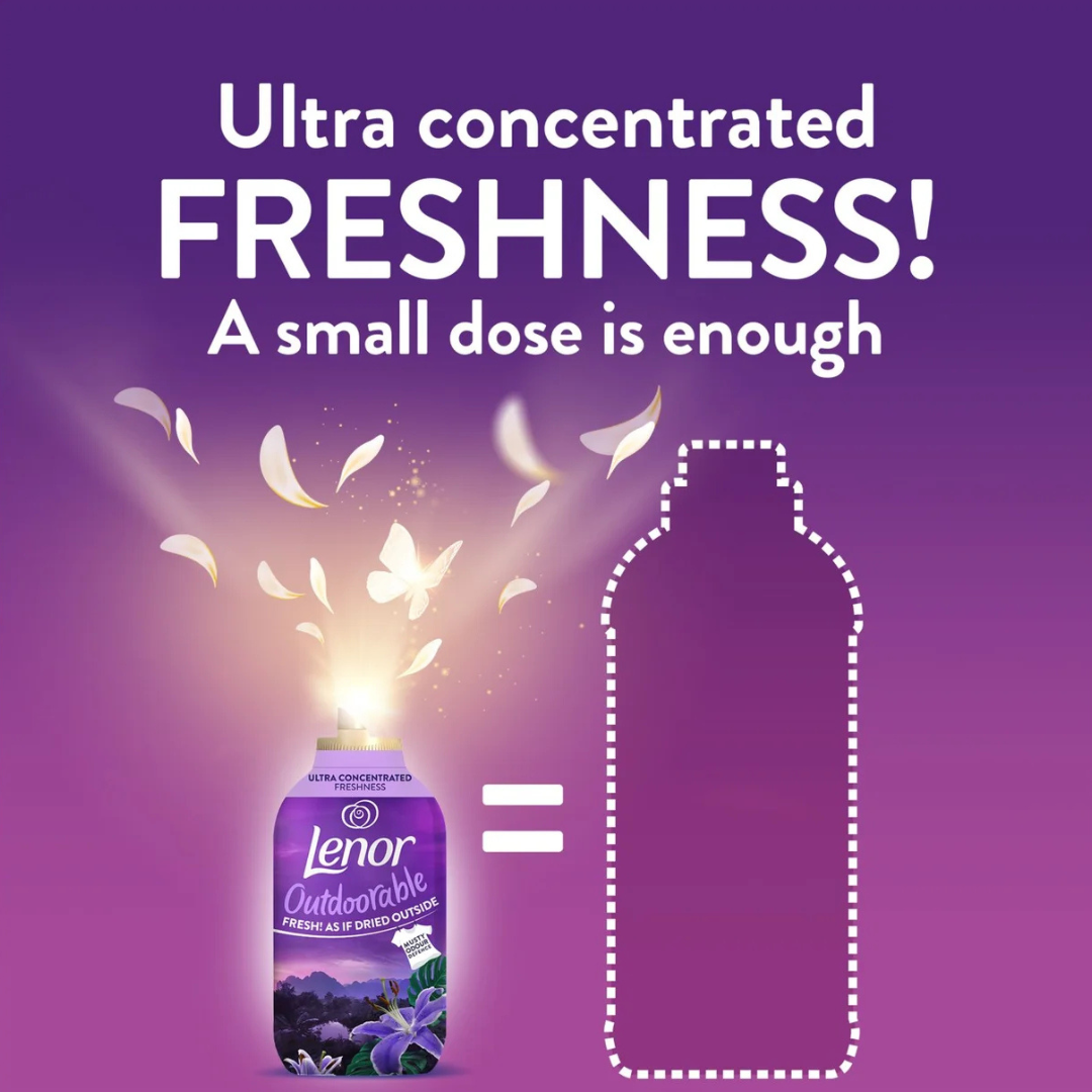 Lenor Tøymykner Outdoorable Moonlight Lily 45w 630ml