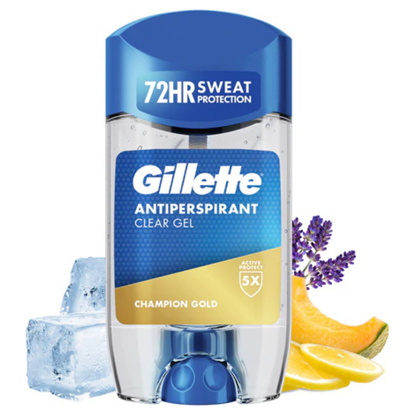 Gillette Antiperspirant Clear Gel Champion Gold 70ml