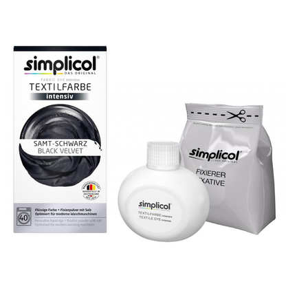 Simplicol Intensiv Tekstilfarge Black Velvet 150ml + 400g