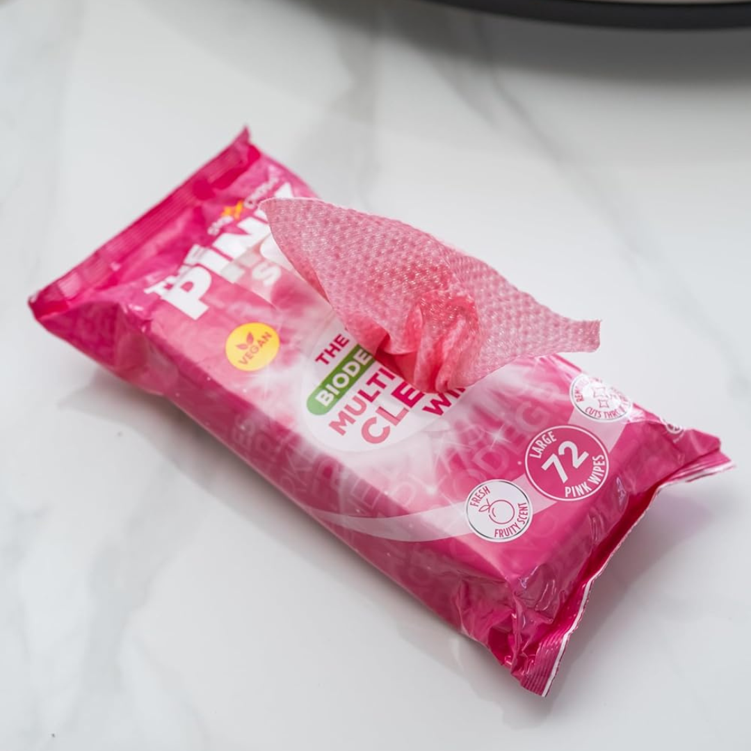 The Pink Stuff Biodegradable Multi-Purpose Cleaning Wipes 72pk