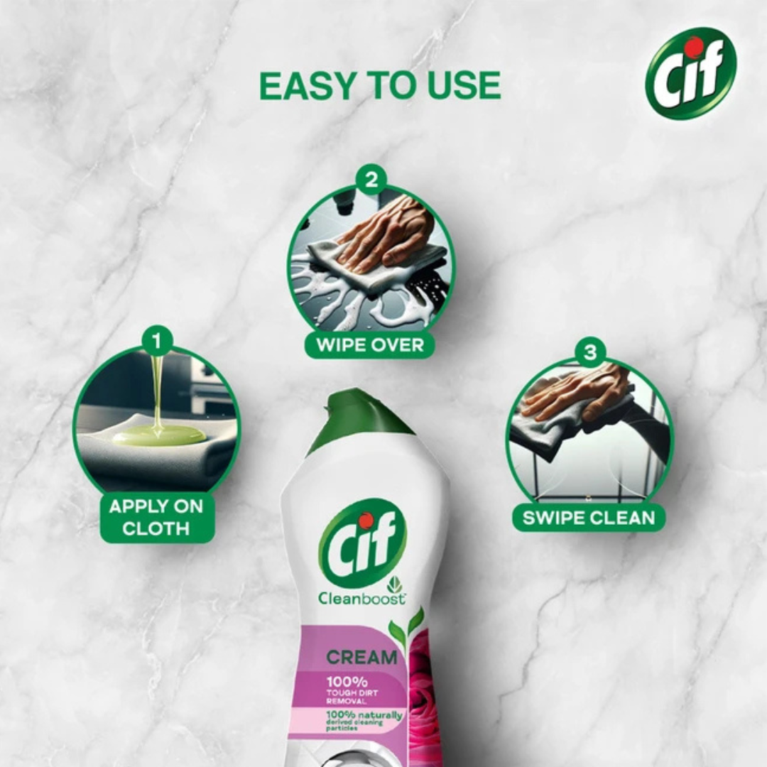 Cif Cleanboost Pink Cream Cleaner 660ml