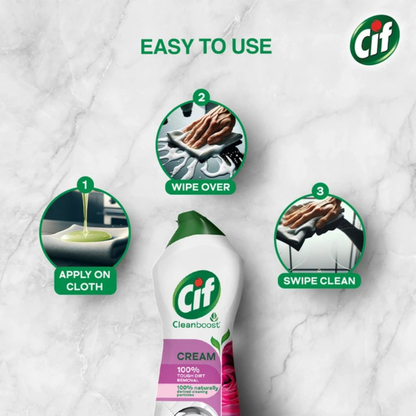 Cif Cleanboost Pink Cream Cleaner 660ml