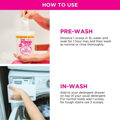 The Pink Stuff Oxy Laundry Powder Whites 1kg