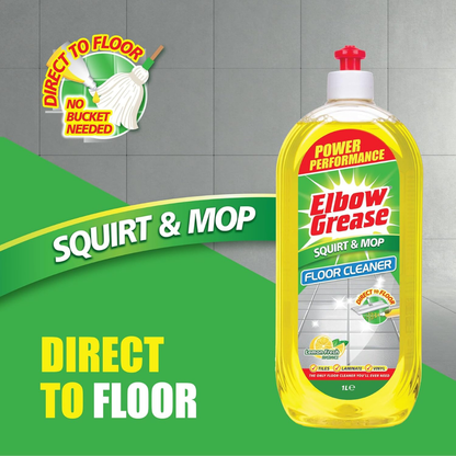 Elbow Grease Squirt & Mop Floor Cleaner Lemon Scent 1L