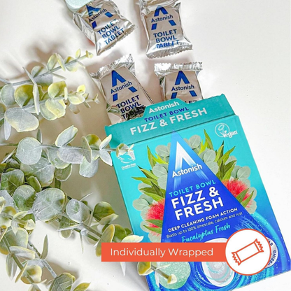 Astonish Fizz & Fresh Toilet Bowl Cleaner Tablets Eucalyptus Fresh 8pk