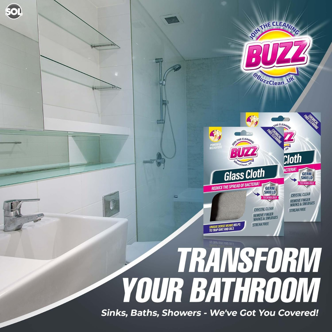 Buzz Microfibre Glass Cloth 1pk