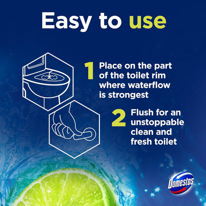 Domestos Power 5 Toilet Block Lime 3pk
