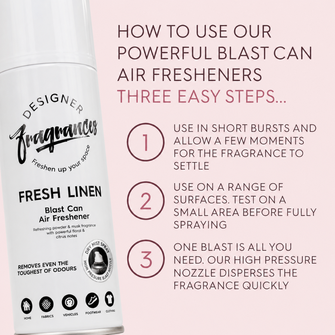 Designer Fragrances Blast Can Air Freshener Fresh Linen 300ml