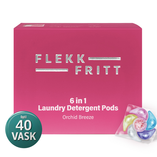 Flekkfritt 6 i 1 Vaskemiddel Pods Orchid Breeze 40 stk