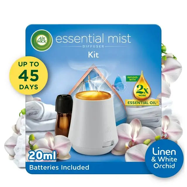 Air Wick Essential Mist Linen & Petals Startsett 20ml