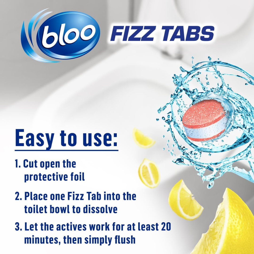Bloo 3in1 Power Fizz Tabs Lemon 8pk
