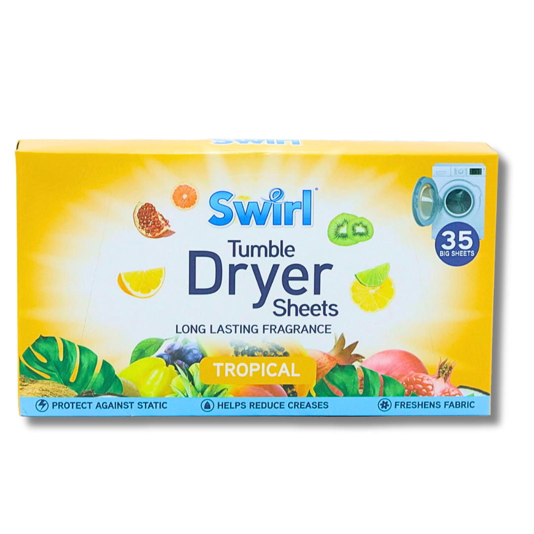Swirl Tumble Dryer Sheets Tropical 35pk