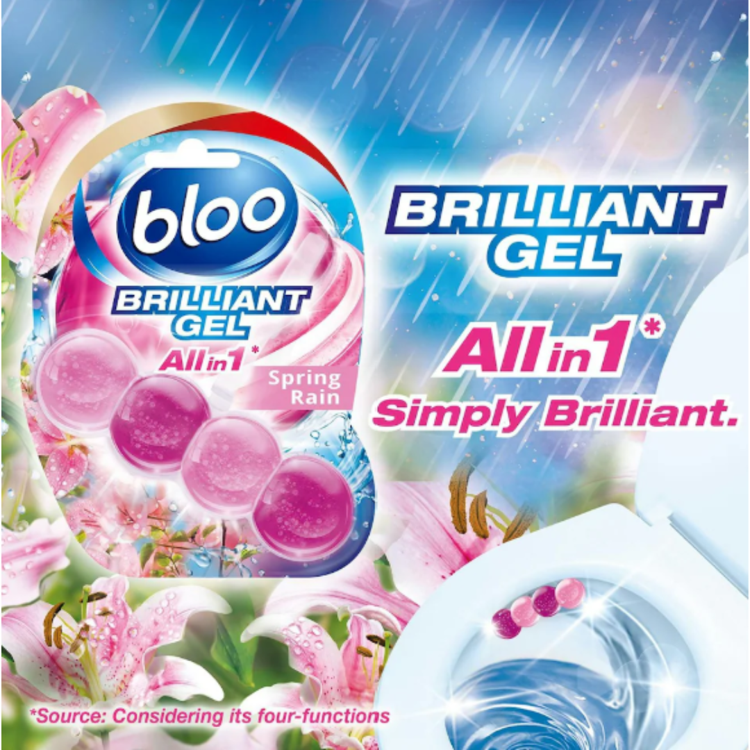 Bloo Brilliant Gel Toilet Rens Spring Rain 42g
