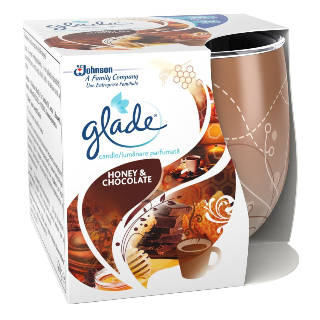 Glade Fragranced Candle Honey & Chocolate 120g