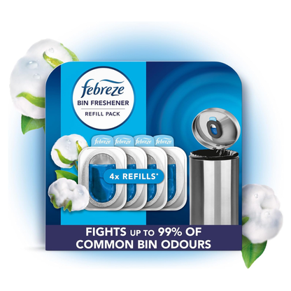 Febreze Bin Freshener Refill Pack Cotton Fresh 4pk