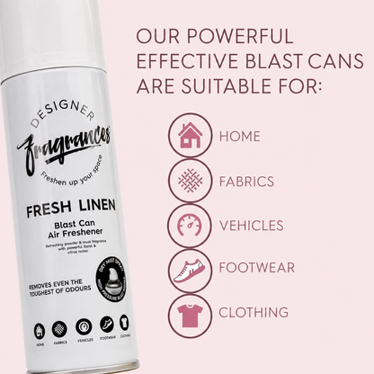 Designer Fragrances Blast Can Air Freshener Fresh Linen 300ml